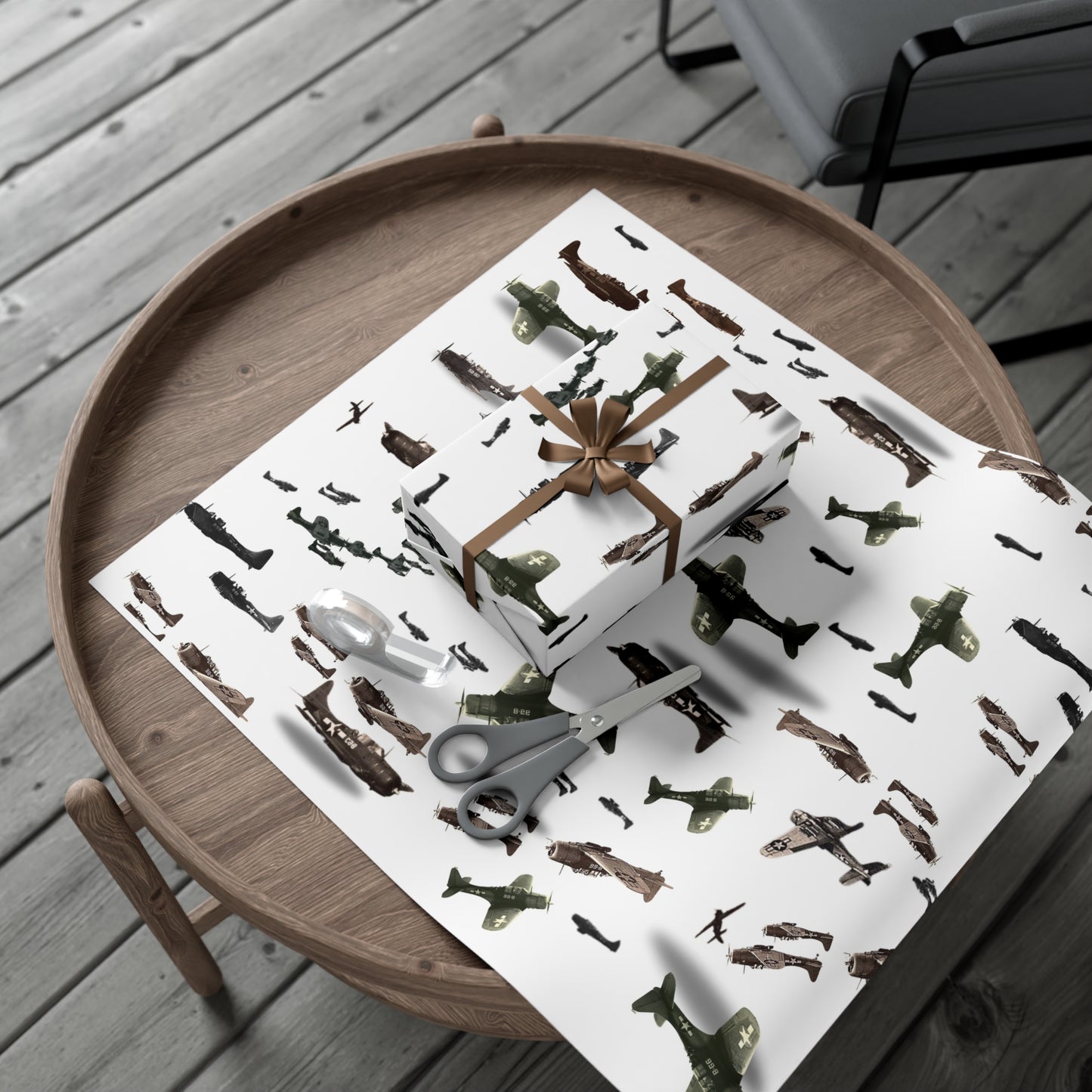 Vintage Airplane Gift Wrap Paper - Perfect for Aviation Enthusiasts and Special Occasions